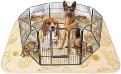 IEUUMLER Washable Pee Pads for Dogs Extra Large 71" x 71", 1 Pack Non-Slip & Waterproof Whelping Pad, Reusable Puppy Potty Training Pad for Playpen EU007 (Yellow Pineapple, 71"X71"-1pcs)