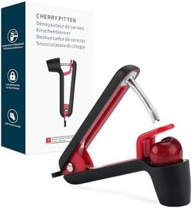 KITCHENDAO Cherry Pitter Tool, Larger Cross-Pitting Head, Cherry Core Remover with Safety Lock, Non-Slip Soft-Touch Handle, Dishwasher Safe