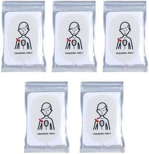 XFT AED Trainer Pads, 5 Pairs Practice Trainer Pads for XFT Mini AED Trainer Pads (Child Pads), Use for XFT-D0009, XFT-120N, XFT-120NB, Replacement AED Trainer Pads, CPR Traing Pads