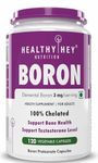 HealthyHey Nutrition Boron -Advanced Chelated - 120 Veggie Capsules - Gluten Free, Non-GMO