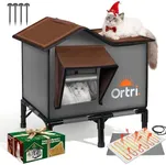 Outdoor Heated Cat House for Outsid