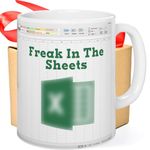 Jewelayer Freak in The Sheets Coffee Mug Hilarious Spreadsheet Humor for Accountants, Bosses, and Coworkers – Perfect Christmas, Birthday, or New Year Present Accountant Coffee Mugs (11 OZ)