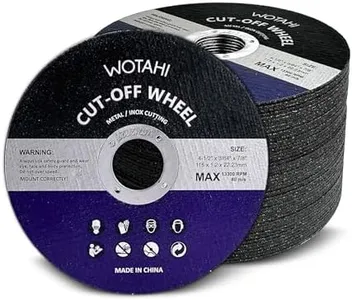 WOTAHI 4 1/2 Inch Cut Off Wheel - 50-Piece 4-1/2" x 3/64" x 7/8" Angle Grinder Cutting Disc, 4.5 inch Cut Off Wheel for Metal & Stainless Steel