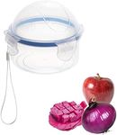 AYCCNH 2 Pack Onion Storage Container and Tomato Lemon Apple Produce Saver Holder, Portable Fruit and Vegetable Food Storage Keeper Containers for Fridge