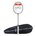 Li-Ning Wind Lite 700 Carbon Fibre Strung Badminton Racket with Free Full Cover(Black/Gold,Set of 1)