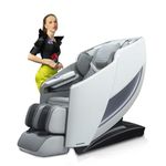 ROBOTICVIBE Home-Spa 4D Massage Chair- RV7575: AI Intelligent, Immersive Fragrances, 18 Auto Programs, i-Open Flex Rail, Wireless Charging, Voice Control, & Health Scan. Dual Tone Colour - White Grey