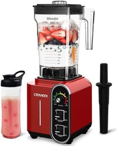 CRANDDI Professional Countertop Blender for kitchen,1800W, 9 Speeds, 52oz Jar for Shakes and Smoothies, High-Speed Commercial blender Easy to Clean, K98C, Red