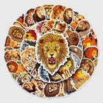 50pcs Lion Stickers Cute Forest Animals Stickers for Laptop Skateboard Phone Computer Hydro Flask Luggage Water Bottle Cars,Waterproof Cartoon Stickers for Kids Boys Girls