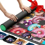 Lwoeo Jigsaw Puzzle Mat Roll Up, No