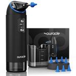 AURACLE Professional Ear Wax Removal Kit - 360° Electric Water Ear Cleaner with 4 Pressure Modes, Rechargeable 2000mAh Battery, 8 Replacement Tips, 2 Jet Nozzles, IP65 Waterproof (Blue)