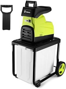 Garden Shredder Electric: DEKOPRO 2800W with 60L Box and Overload Protection, 54RPM Garden Chipper for 45mm Branches, Tree Shredder, Mulcher & Branch Shredder with Safety Switch