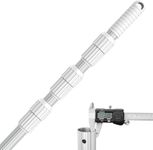 ARLBA Upgraded Professional 16.5 Feet Swimming Pool Pole Telescopic Aluminum Thicken 1.30mm Adjustable Fits Skimmer Net Rake Vacuum Head Brush Pool Cleaning Equipment Heavy Duty -Universal Fit 1-1/4