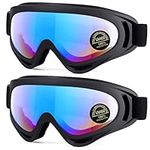 MAMBAOUT 2-Pack Snow Ski Goggles, S