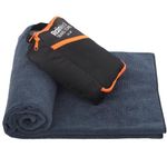 Rainleaf Microfiber Travel Towel Quick Dry Swimming Towel Ultra-Compact,Super Absorbent,Washcloths for Bathroom, Shower,Camping,Backpacking-Navy 12"x40"