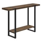 Monarch Specialties I 2851 Accent Table, Console, Entryway, Narrow, Sofa, Living Room, Bedroom, Metal, Laminate, Brown, Black, Contemporary, Modern