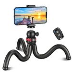 CIRYCASE Phone Tripod, Flexible Mini Selfie Stick Tripod with Wireless Remote, 360° Rotating Portable Camera Tripod Stand Compatible with Cellphones & Sports Camera, Ideal for Selfies/Video Recording