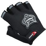 Kids Bicycle Half Finger Gloves Boys Girls Non-Slip Riding Cycling Gloves Outdoor Sports Fingerless Gloves Fox Pattern Shockproof Motorcycle Bike Mittens Kids Youth Riding Road Gloves