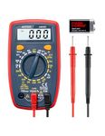 AstroAI Digital Multimeter with Backlit LCD, Portable Volt Meter Measures Voltage, Current, Resistance; Tests Continuity, Diode, Multi Tester with Non-slip Rubber Armor for DIY Home; CAT III 300V