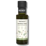 HESTHETIC Cold Pressed Moringa Seed Oil 100ml for Face, Hair & Under-Eye | Pure Moringa Oleifera (Sahjan Ka Tel) | Unrefined Virgin Lightweight Facial Oil | Glass Bottle | Antioxidant-Rich