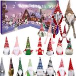 2024 New Christmas Gnome Advent Calendar, 24 Pieces Gnome Christmas Countdown Calendar, 24 Days Christmas Gonks Advent Calendar Decoration, Dwarf Doll Collectible Toy Figures (D)