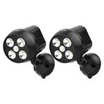 NICREW Battery Powered Outdoor LED Security Light 2-Pack, PIR Motion Sensor Spotlight, Weatherproof Outdoor Wall Light for Gardon Walkways, 600 Lumen