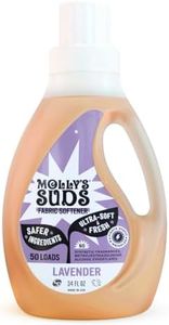 Molly’s Suds Natural Fabric Softener Liquid for Sensitive Skin | Plant-Based, Infused with Essential Oils | Fights Static, Reduces Wrinkles, Deodorizes | Lavender, 50 Loads