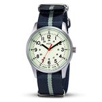 Infantry Mens Analogue Watch Glow in The Dark Wrist Watches for Men Military Nite Waterproof Army Field Work Casual Outdoor Sport Wristwatch Blue Nato Nylon Strap