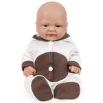 Vollence 14 inch Full Silicone Baby Doll,Not Vinyl Dolls, Lifelike Real Reborn Baby Dolls,Lifelike Newborn Baby Dolls - Girl