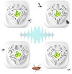 AILEDA Upgraded Ultrasonic Pest Repeller, Electronic Mouse Repellent Plug In Indoor for Pest Control Drive Away Mouse, Rat, Spider, Rodent, Fly, Mosquitoes, Ants,4 Packs