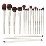 EIGSHOW MUA Pro Makeup Brush Set 18 Pcs Professional Makeup Brushes Set Foundation Brush Concealer Brush Blush Brush Eyebrow Brush good present choice for Professional Makeup Artist(Beige)