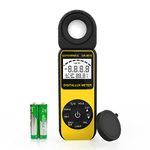 Light Meter Digital Illuminance Meter, GR-881E Lux Meter Handheld Ambient Temp Lighting Measures to 300,000 Lux photometer with 270º Rotatable Detector for Photography LED Plant Growing