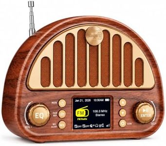 Eoxsmile Retro Portable FM Radio with NOAA Weather Alert & Bluetooth