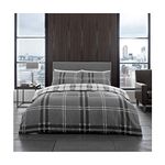 GC GAVENO CAVAILIA Duvet Cover Sets, Reversible Bedding Bed Set, Polycotton Quilt Covers, Bardsley Check-Grey, Double