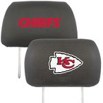 FANMATS 21373 NFL Kansas City Chiefs Auto Headrest Covers, Team Colors, One Size,Black