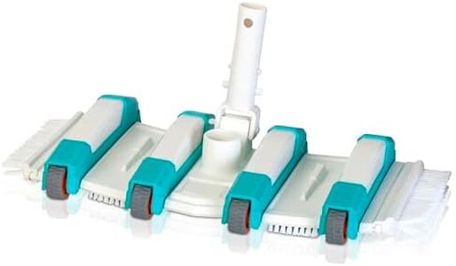 Gre 40018N - Nettoyeur de piscine, rotatif et à 8 roulettes, Blanc