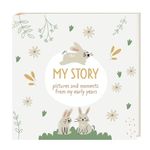 HuBorns - Baby Memory Book & Baby Record Book - 50+ Pages and Stickers Baby Book Memory - New Baby Gifts & Baby Essentials for Newborn - Baby Journal from Birth to 5 Years - Baby Shower Gifts for Mum