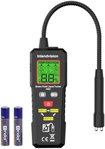 Brake Fluid Tester, Automotive Brake Fluid Moisture Tester with 8.5-Inch Corrosion Resistance Probe, Oil Moisture Tester Analyzer Meter with Light, Data Hold, Backlight Alarm for DOT3, DOT4, DOT5.1