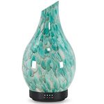 Essential Oil Diffuser Aroma Ultrasonic Diffuser, Night Light with Handmade Glass, BPA Free, 7 Color Changing Waterless Auto-Off Timer Setting 120 ML (Green)