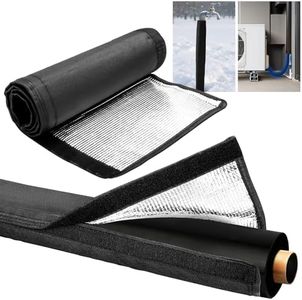 Ac Pipe Insulation Outdoor HVAC Pipe Insulation - 3 Layers 600D Oxford AC Line Insulation Cover 78.7x11.8 Inch Flexible Copper Pipe Sleeve for Central Air Conditioning & Mini Splits Systems