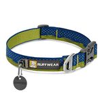 RUFFWEAR Crag Dog Collar, Reflective and Comfortable Collar for Everyday Use, Green Hills, 20"-26"