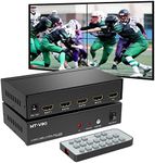 MT-VIKI 4K Video Wall Controller 2x2, Support 4K 30Hz HDMI Output and Input for 4 TV Splicing Display & 8 Display Modes -1x2, 1x3, 1x4, 2x2, 4x1, 3x1, 2x1 (1-HDMI Input, 4-HDMI Output)