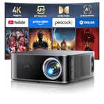 [4K Support/36W Dolby Audio/APPs] Smart-Projector-4K with WiFi6 and 2-Way Bluetooth, AI Auto Focus Projector, HDR10, TOPTRO X9 Outdoor Movie Proyector Compatible with Netflix/YouTube/Prime Video