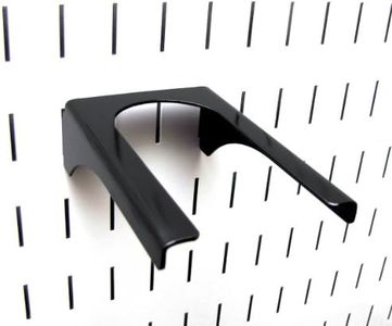 Wall Control 10-HH-3050 B 2" Handle Pegboard Bracket Slotted Metal Pegboard Hook for Wall Control Pegboard Only, Black