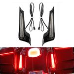 HCmotorku Motorcycle LED Filler Panel Lights Rear Fender Light Turn Signals Running Brake Light Fit for Harley Touring Road King Electra Road Street Glide 2014-2023 Black Housing Smoke Lens