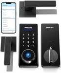 Philips Smart Lock with Handles, Keyless Entry Door Lock Set, Smart Door Lock with 2 Level Handles, Digital Keypad Deadbolt for Front Door, App Unlock, Fingerprint Unlock, PIN Code Unlock, Auto Lock
