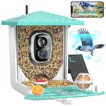 isYoung Smart Bird Feeder Camera, AI Recognition and Solar Powered, Auto Capture & Notity, Bird Video & Motion Detection Camera, Ideal Bird Watching Gifts for Bird Lover