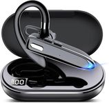 EUQQ Bluetooth Single wireless Headset Handsfree Earpiece for phone, V5.4 in-Ear Headphone with Microphone,USB-C Charge, Waterproof Earphones for Driving/Business/Office with Android/iOS,Laptop