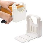 Bread Slicer for Homemade Bread, Adjustable Foldable Loaf Cutter Machine Bagel Toast Slicing Sandwich Maker Plastic Bread Cutting Guide Tools for Cutting Bread Thickness Quick and Safe