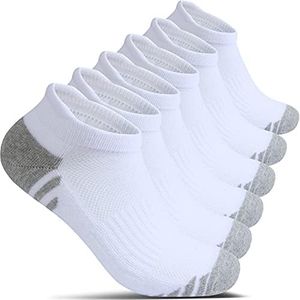 AMAZ-PLAY Cotton No Show Socks for Men With Heel Tab, Cushion Ankle Compression Running Athletic Low Cut Mens Sock 6 Pack