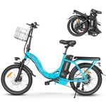 SAMEBIKE Electric Bike For Adults, 36V 13AH Removable Battery, City Commuting Motor Ebike Electric Bicycle 20 inches with Basket, Phone Holder, class 7 Speed, 20"*2.35"Tire
